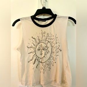 Brandy Melville Sun & Moon Crop Top
